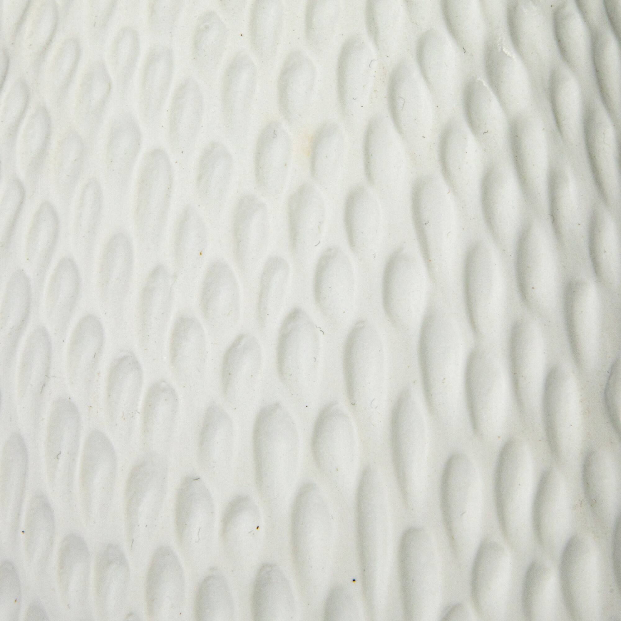 Hello Honey® 12.5" White Debossed Stoneware Bisque Table Lamp with Inline Switch